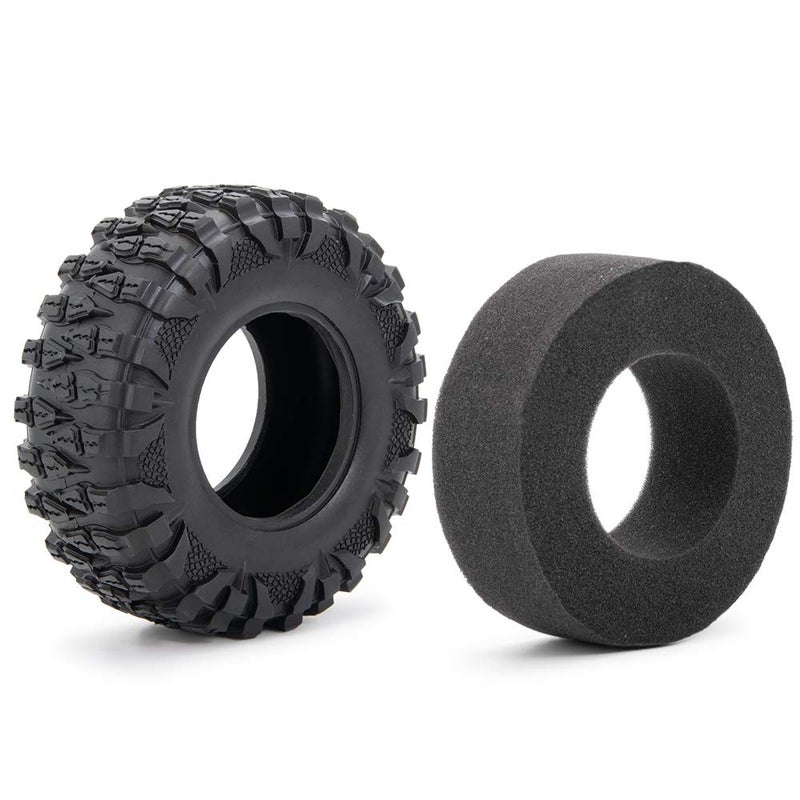 RCLIONS 4PCS 2.2inch 120mm RC Rubber Wheel Tyre Tires with Foam Insert for 1/10 RC Crawler Car Axial Wraith 90018 - Image 4